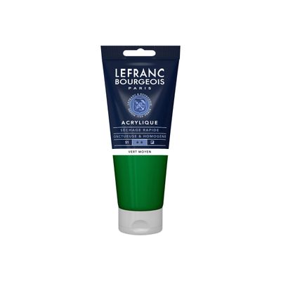 Lefranc Bourgeois - Peinture acrylique - vert moyen - 200 ml