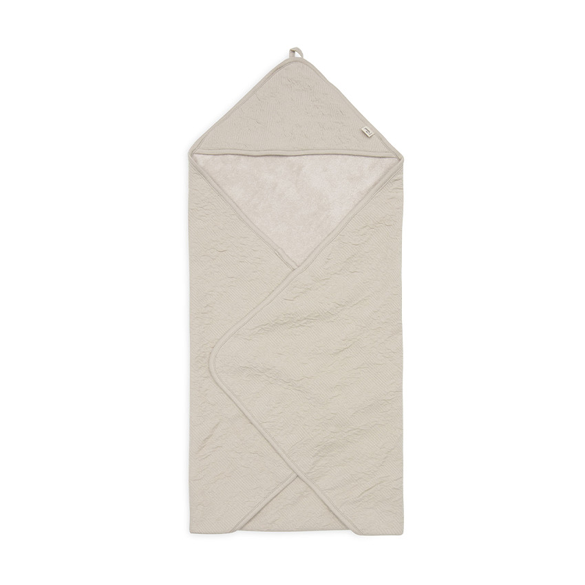 Cape de bain éponge 75 x 75 cm Soft Waves nougat