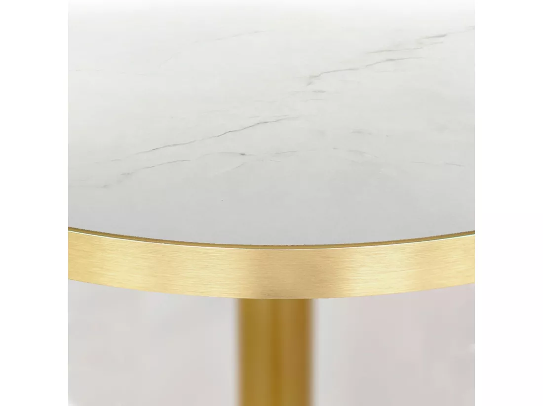Mange-debout rond Ø 60 cm Rome bistrot marbre translucide