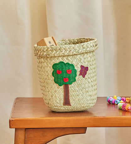Rice Aufbewahrungskorb - Raffia/Algen - Happy Forest - 15x16 cm