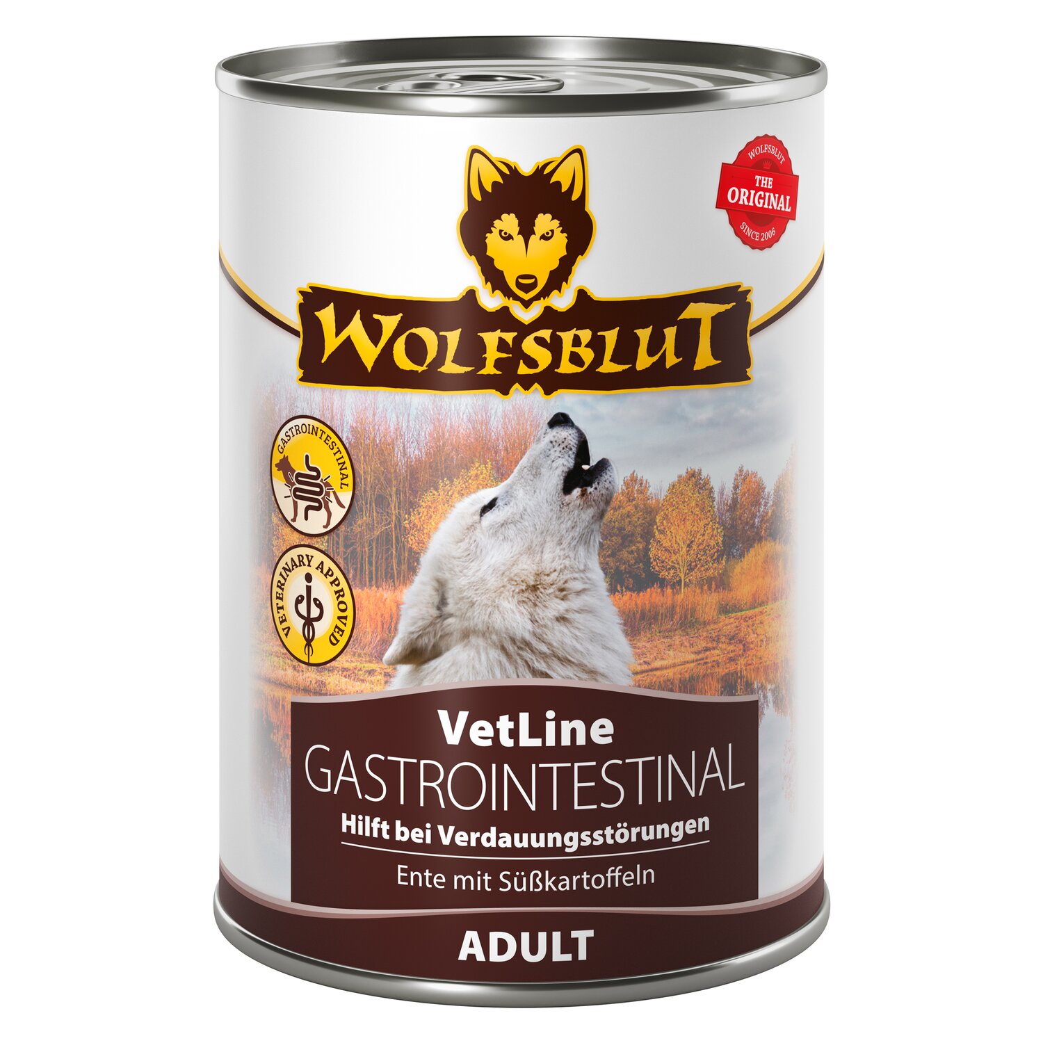WOLFSBLUT Nassfutter Gastrointestinal - 395 g - Ente & Süßkartoffel
