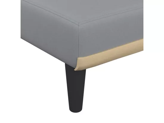 Chaise longue gris clair tissu