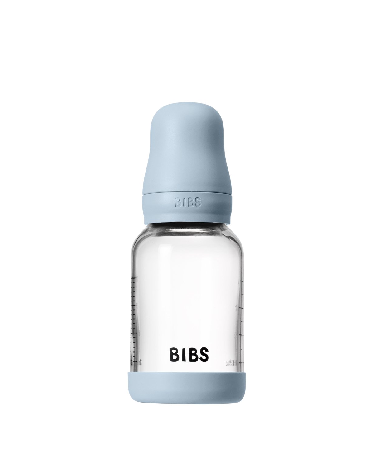 BIBS Tåteflaske i Glass med silikonbunn | Komplett Sett – 120ml