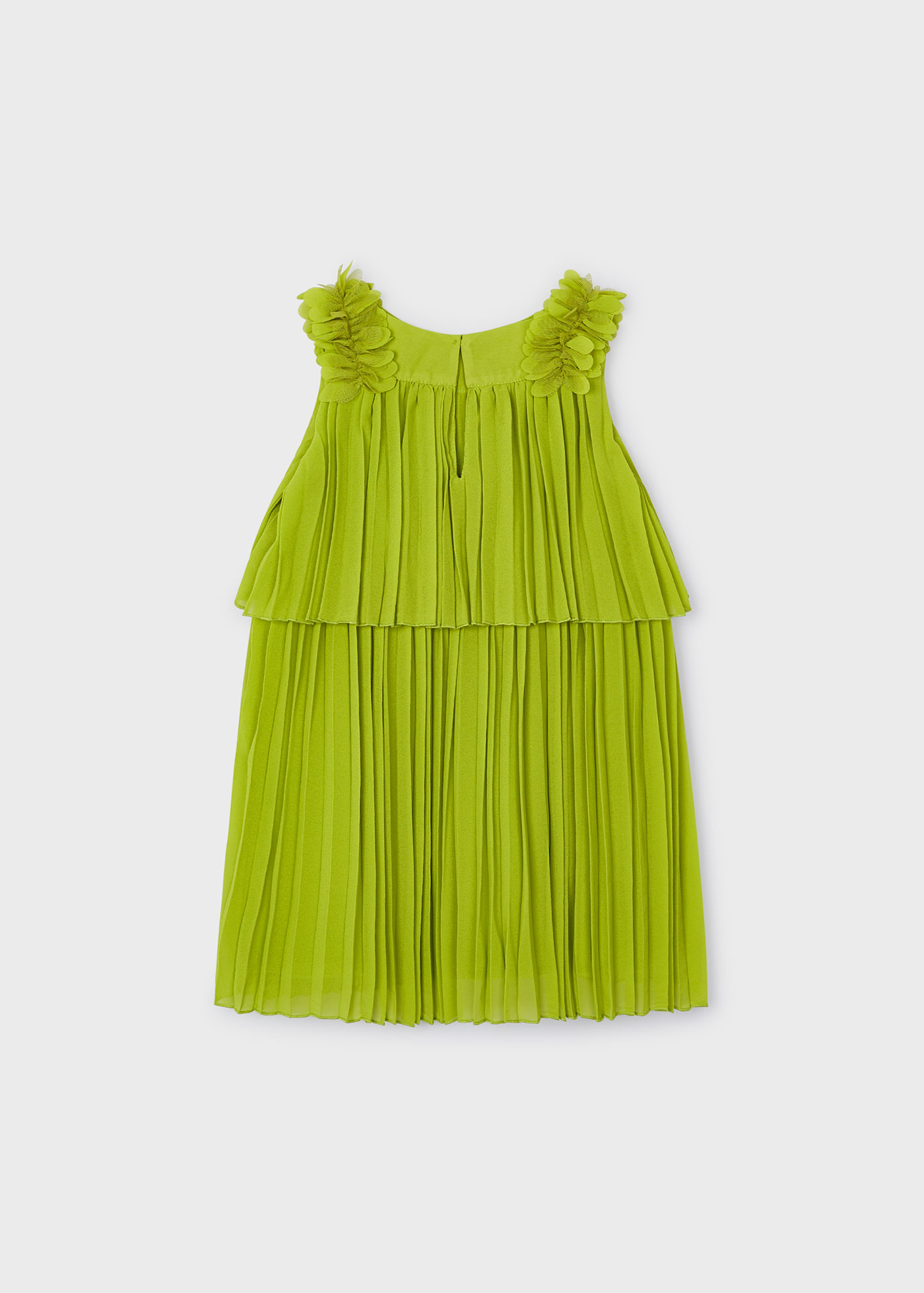 Vestido plissado fúcsia para meninas