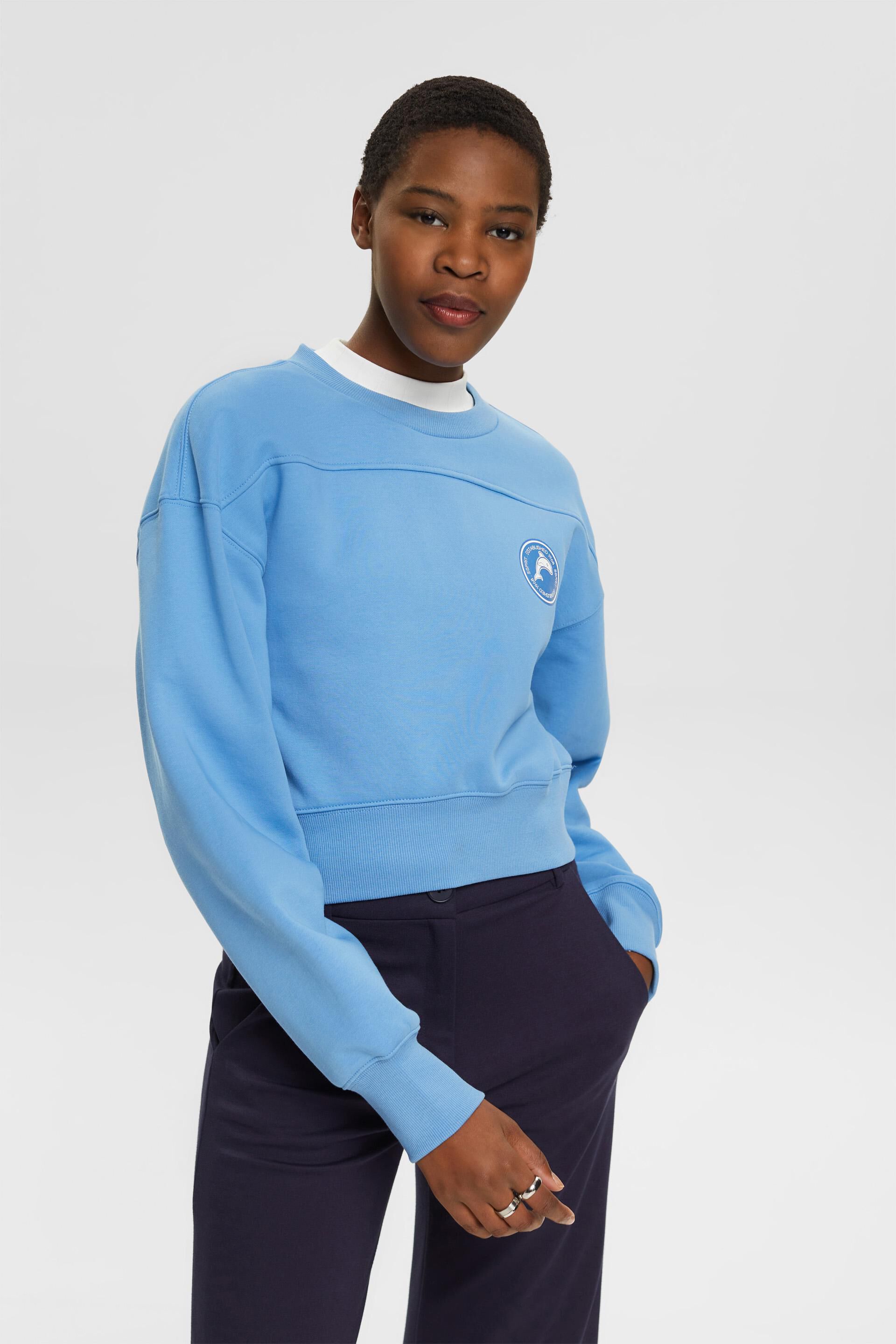 En matière recyclée le sweat-shirt court