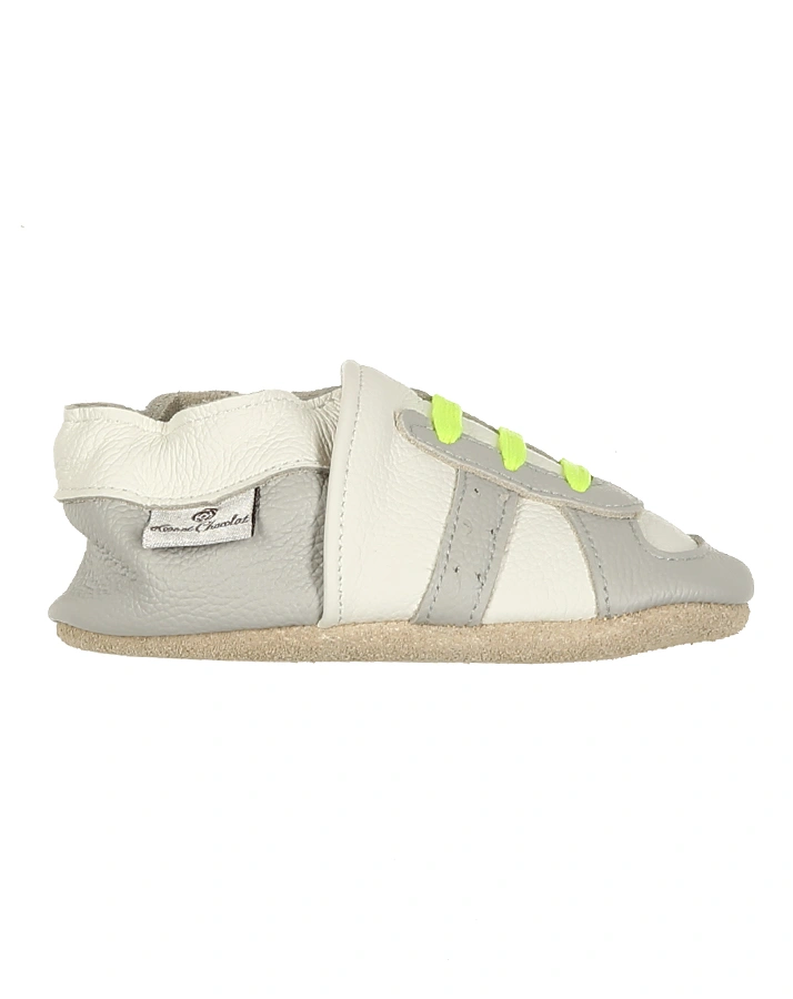 Krabbelschuhe CLASSICZ RUNNER in hellgrau/weiß