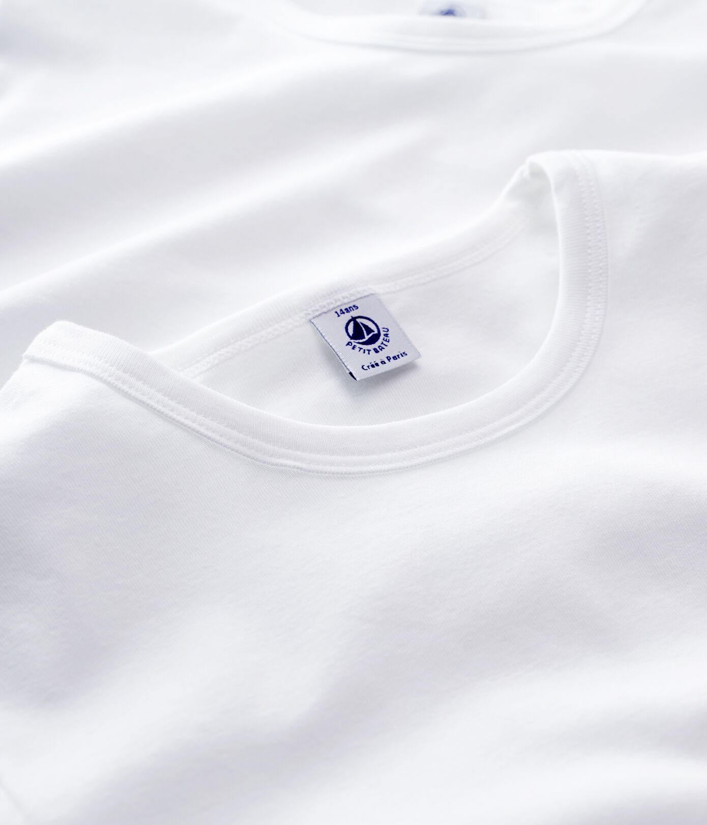 Lot de 2 tee-shirts manches courtes blancs garçon