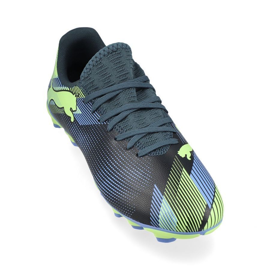 PUMA Future 7 Play FG/AG Lights Out - Gray Skies/Violet/Fizzy Apple/Blanc Enfant