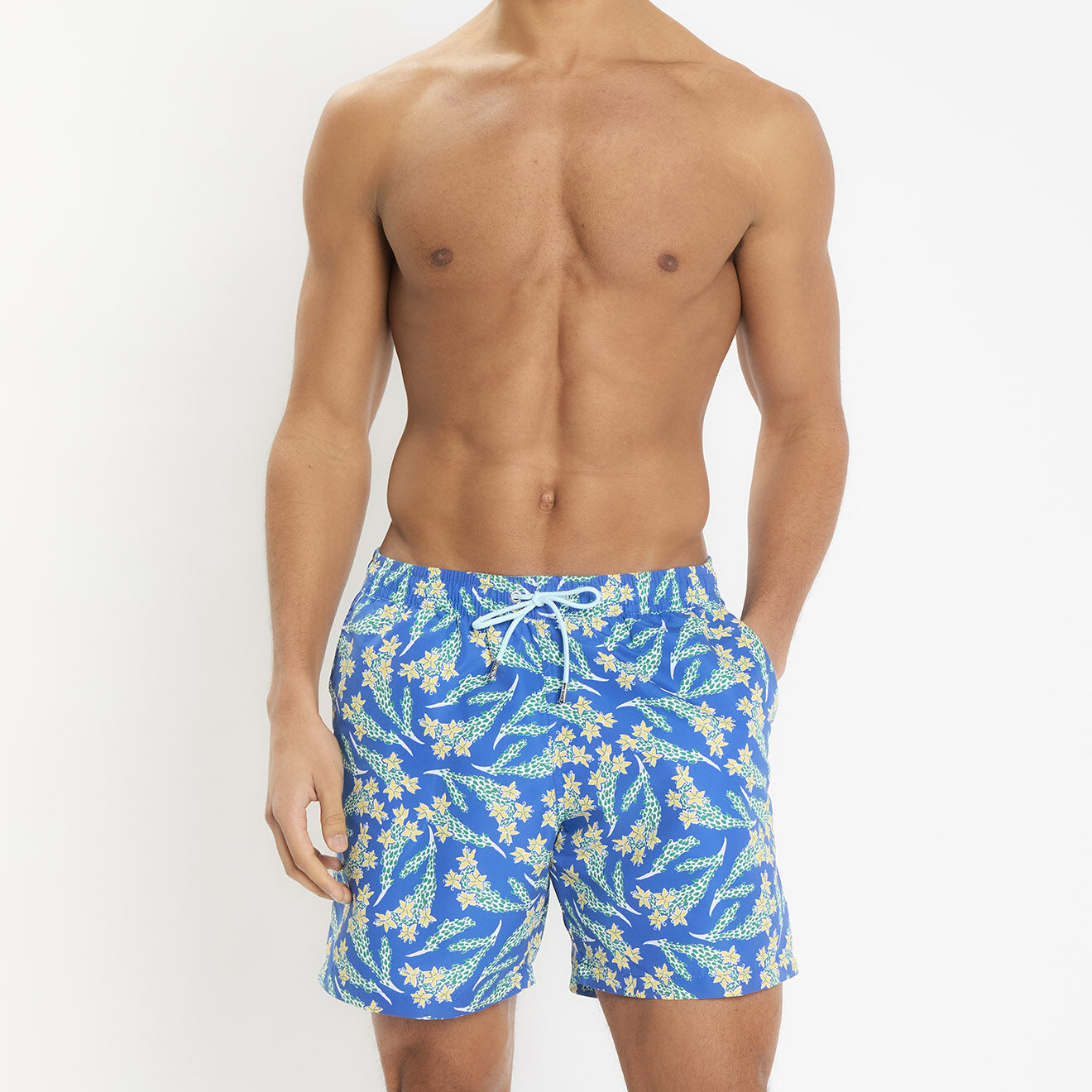 Hackett London Maillot de bain imprimé fleurs & algues bleu