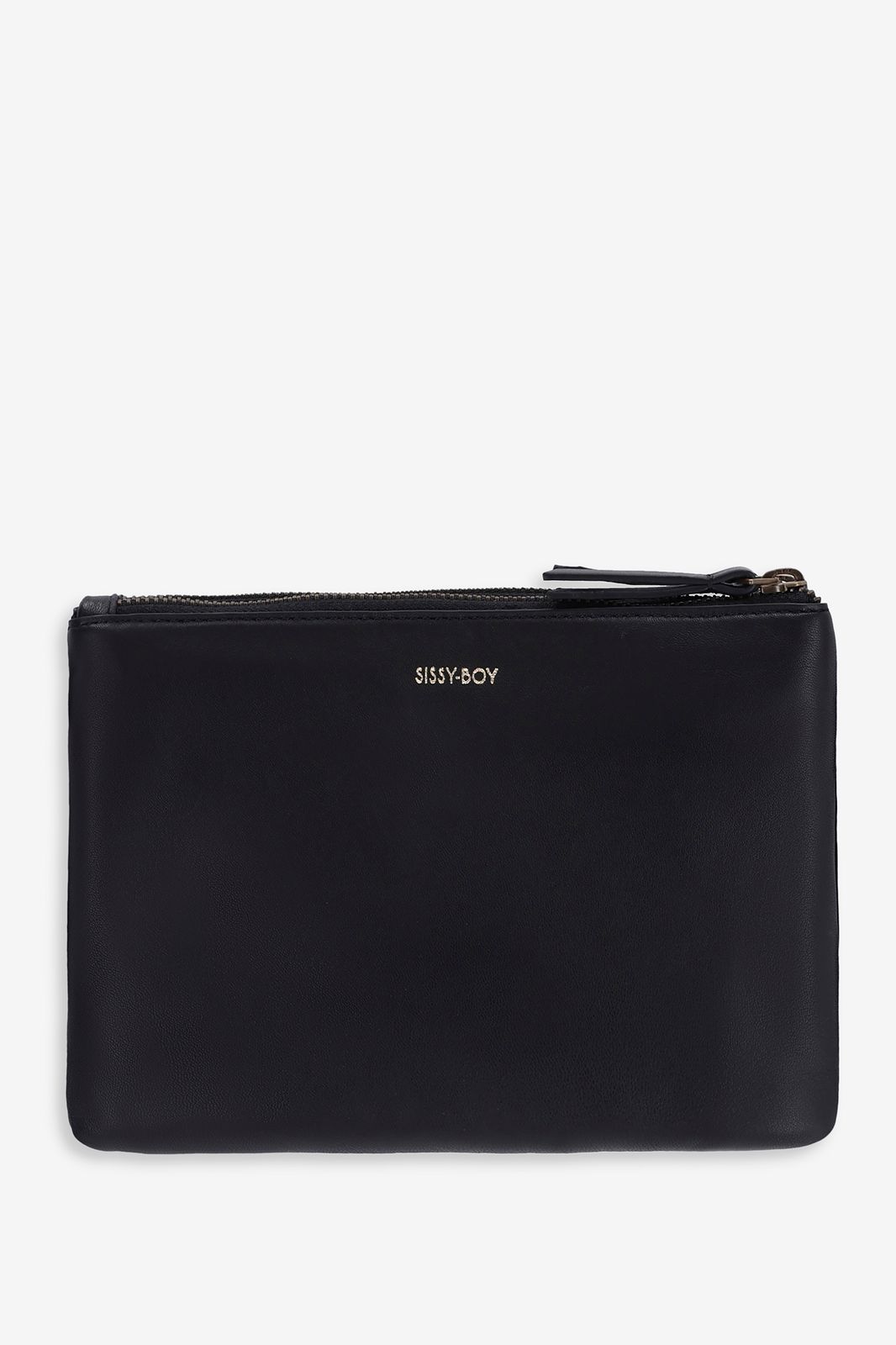 Zwarte leren crossbody tas