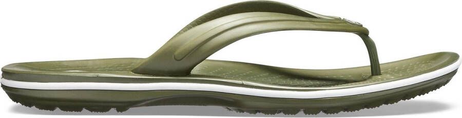 Crocs Crocband Dames Flipflops Groen Wit Croslite Materiaal
