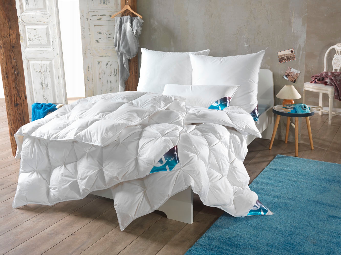 Haeussling Daunenbettdecke »Hygge Home, Bettdecken für Sommer und Winter, Ganzjahresdecke, Decke« normal Füllung weisseneue90Daunenund10FedernKl1 1 Stk. tlg. Bettdecke 135x200 cm, 155x220 cm & weitere Grössen