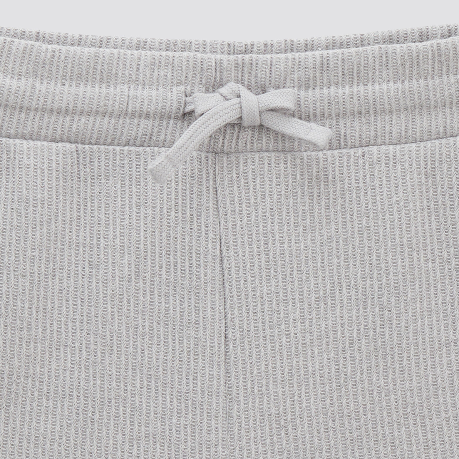 Short en maille matière gaufrée Gris clair