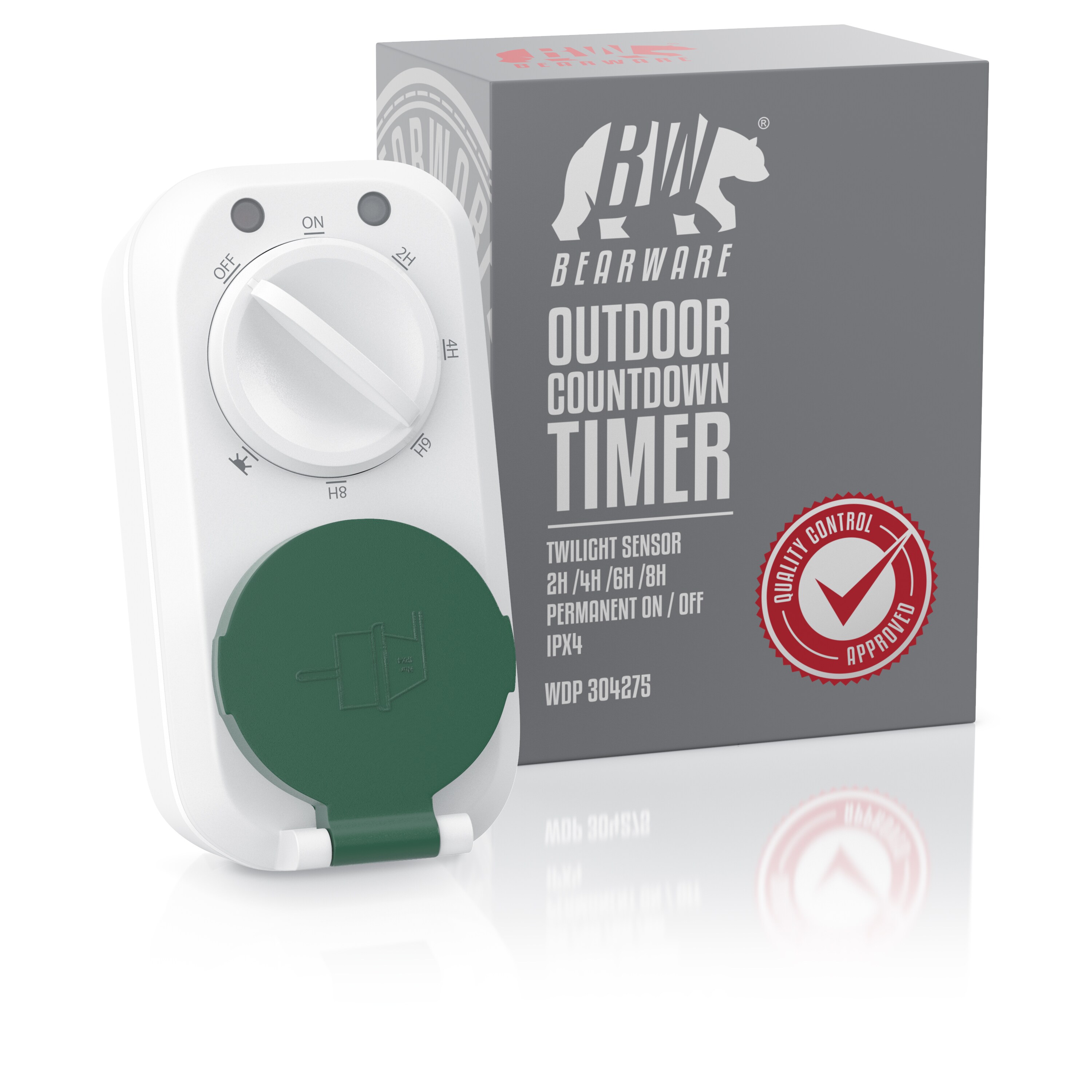 CSL Outdoor Countdown Timer mit Dämmerungsschalter - Zeitschaltuhr mit Schutzkappe