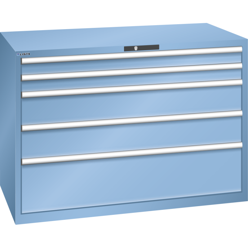 Armoire à tiroirs Lista 78 x 36E  H 100 x L 143,1 x P 72,5 cm 5 tiroirs Key Lock