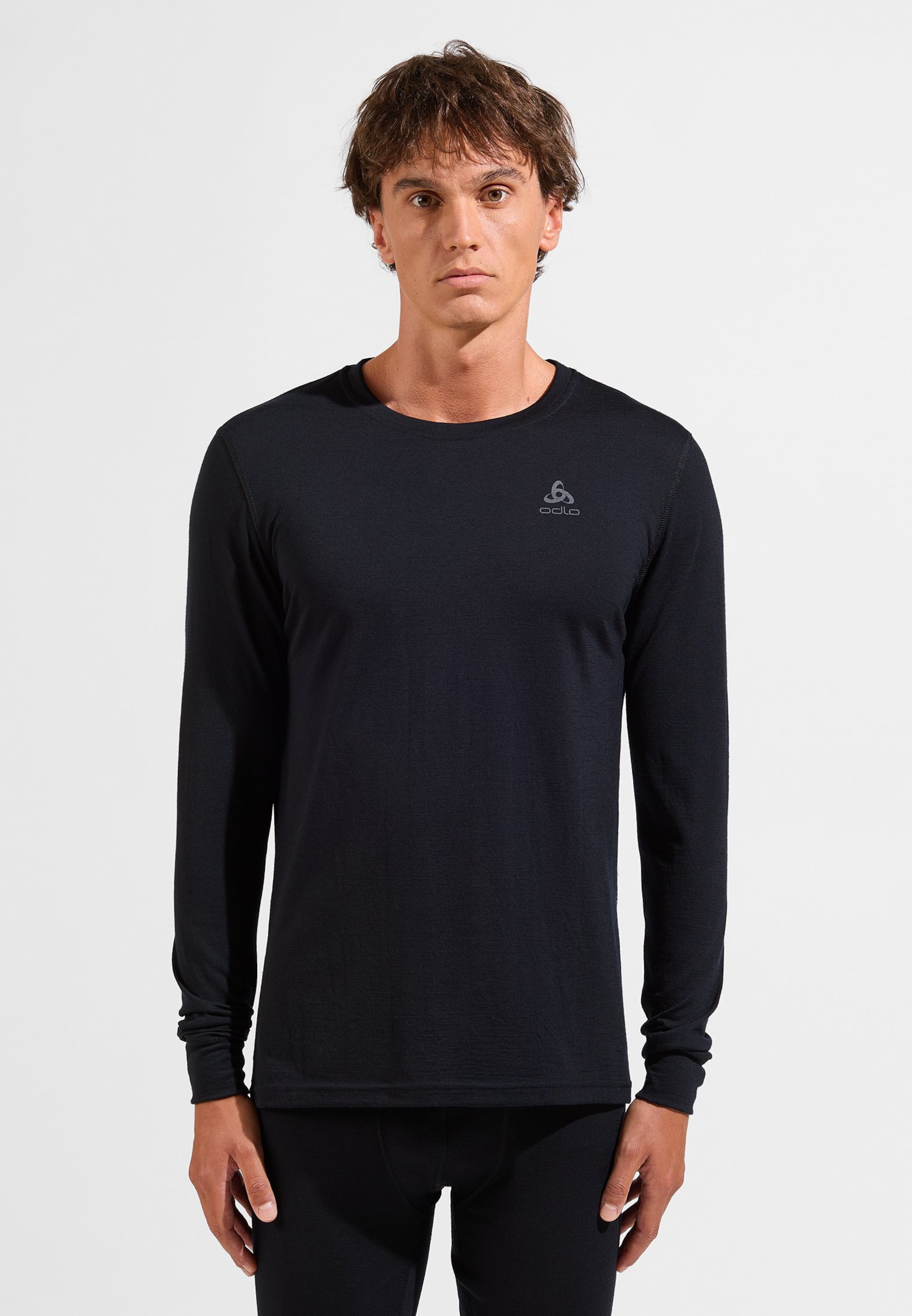 Natural Merino 200 Base Layer Langarmshirt in black