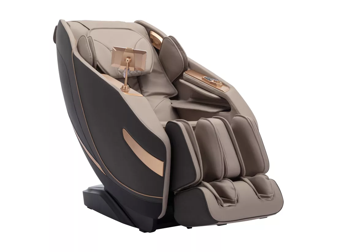 Fauteuil massant en simili -Système zero gravité - Beige - MOWATA