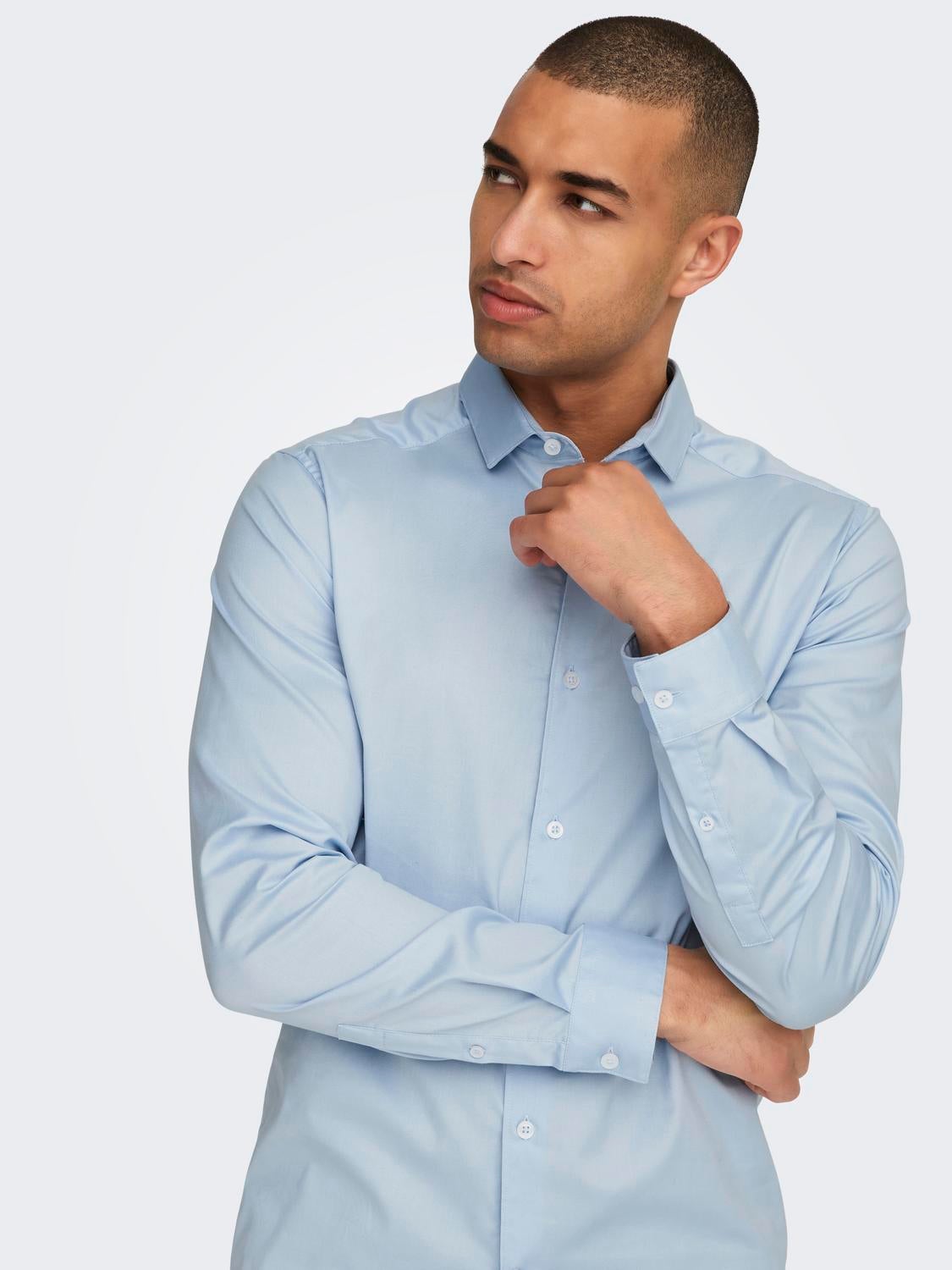 ONSJORDAN Hemd Cashmere Blue