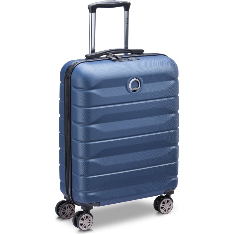 Air Armour Valise cabine Slim 4 doubles roues 55 cm bleu