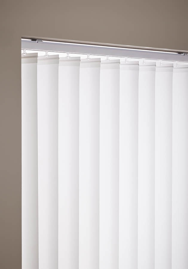 Lamellgardin skinne soft 100 cm hvit