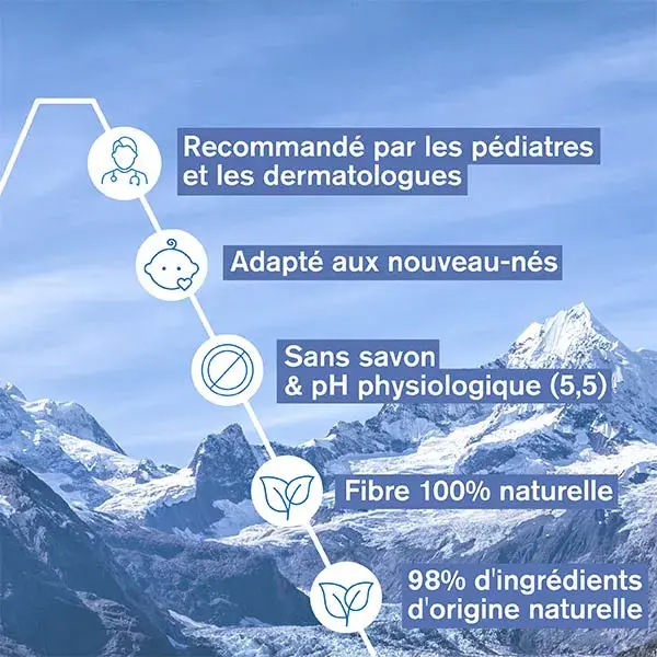Uriage Bébé 1ère Lingettes Eau Nettoyante Visage Corps X70