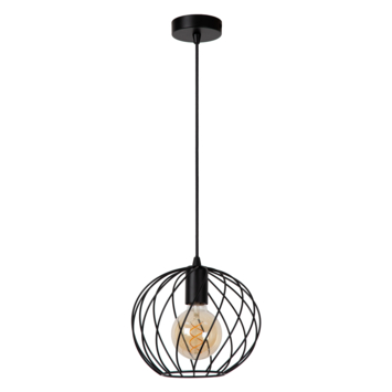 Lucide hanglamp Danza zwart Ø25 cm