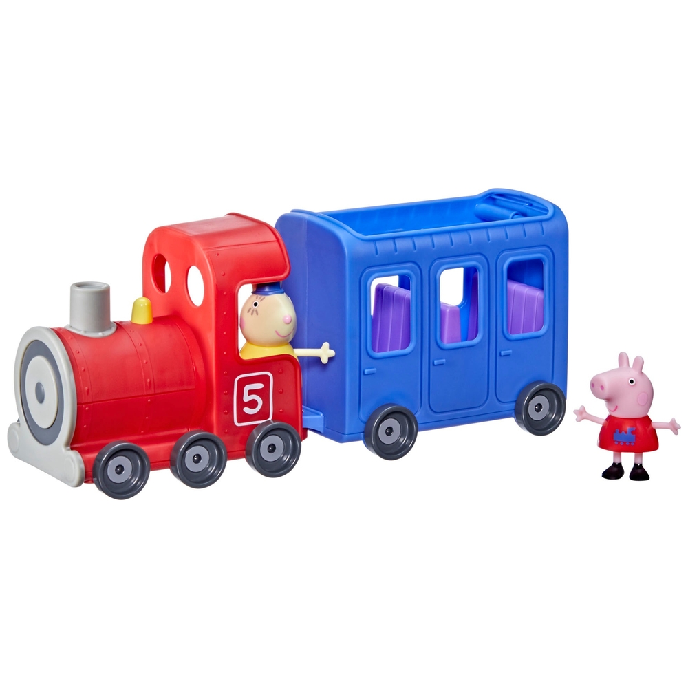 Peppa Pig Abenteuer: Miss Rabbits Zugfahrzeug mit 2 Figuren