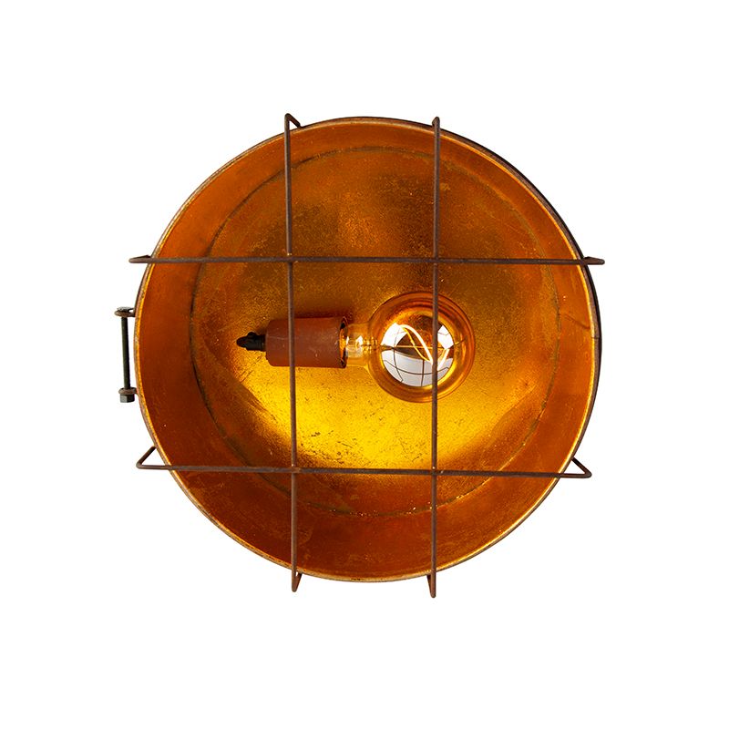 Industriële plafondlamp roestbruin 35 cm - Barril