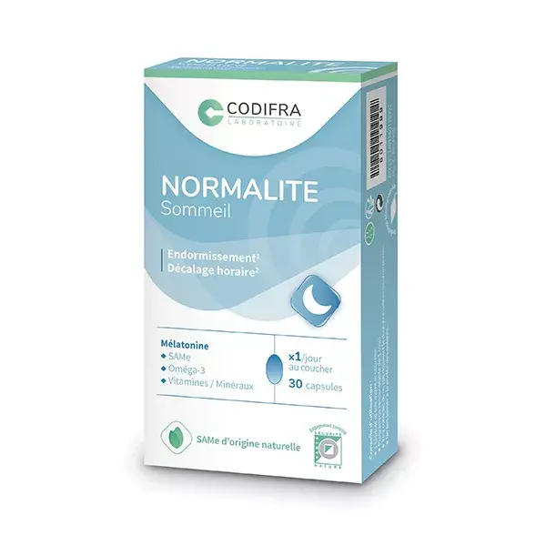 Codifra Sono Normal, Dificuldade para Dormir e Jet Lag, 30 cápsulas