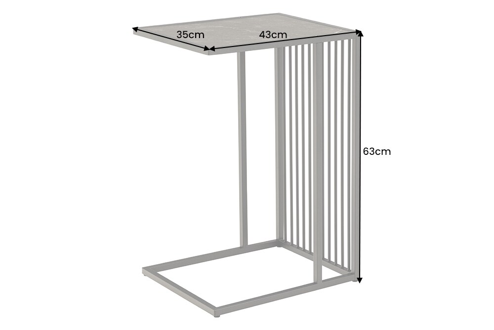 riess-ambiente Beistelltisch ARCHITECTURE - 65cm natur schwarz Wildeiche Holz