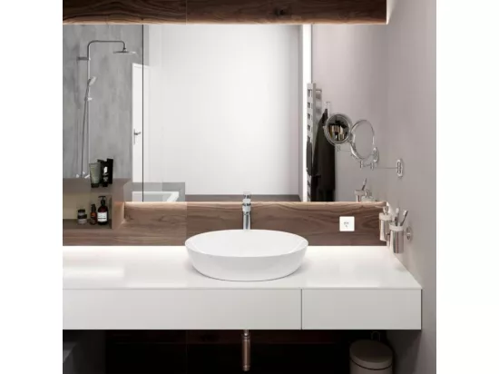 Mitigeur lavabo HANSGROHE 190 sans tirette ni vidage chrome + nettoyant Briochin