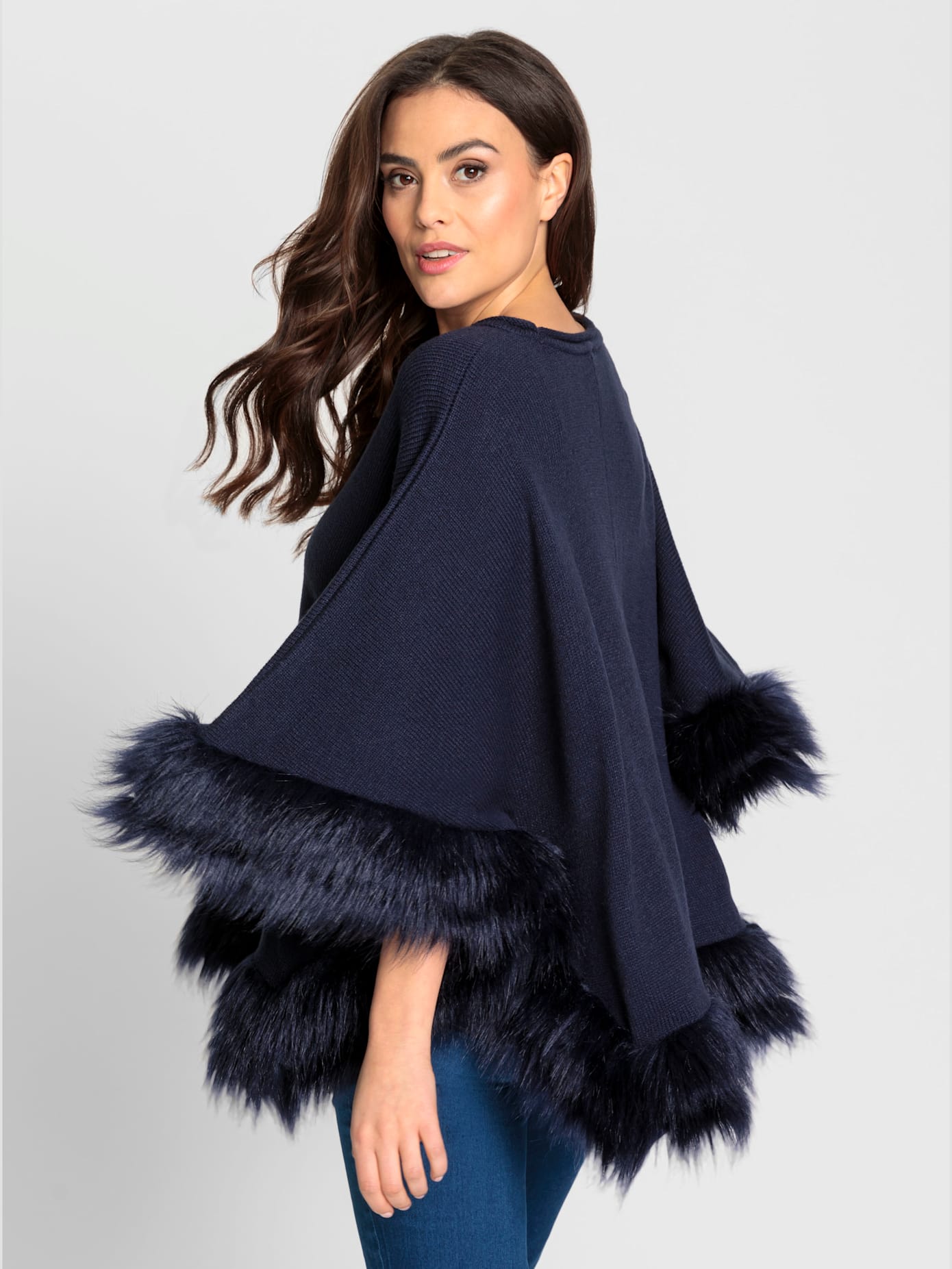Poncho avec laine
