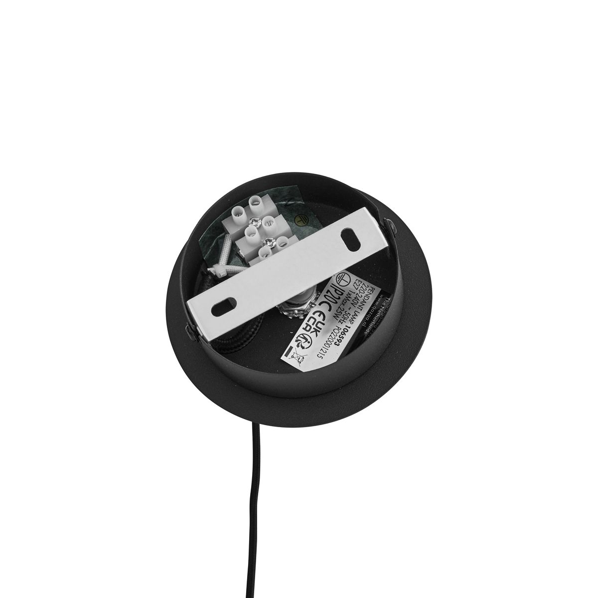 Art Deco hanglamp zwart met smoke glas - Vidro