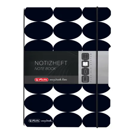 Herlitz Notizheft flex A5, 40 Blatt, punktiert Just Black, my.book