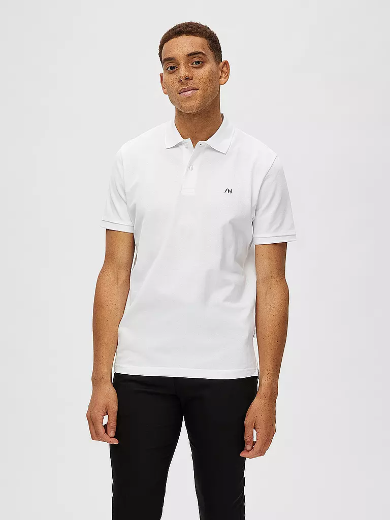SELECTED Poloshirt SLHDANTE  weiss