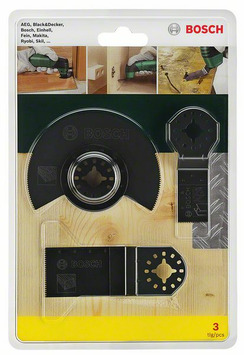 Bosch Starlock multitool accessoires - universele set voor hout en metaal - 3-delig