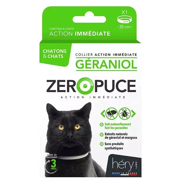Héry Génariol Coleira para Gato Zero Pulga 35cm