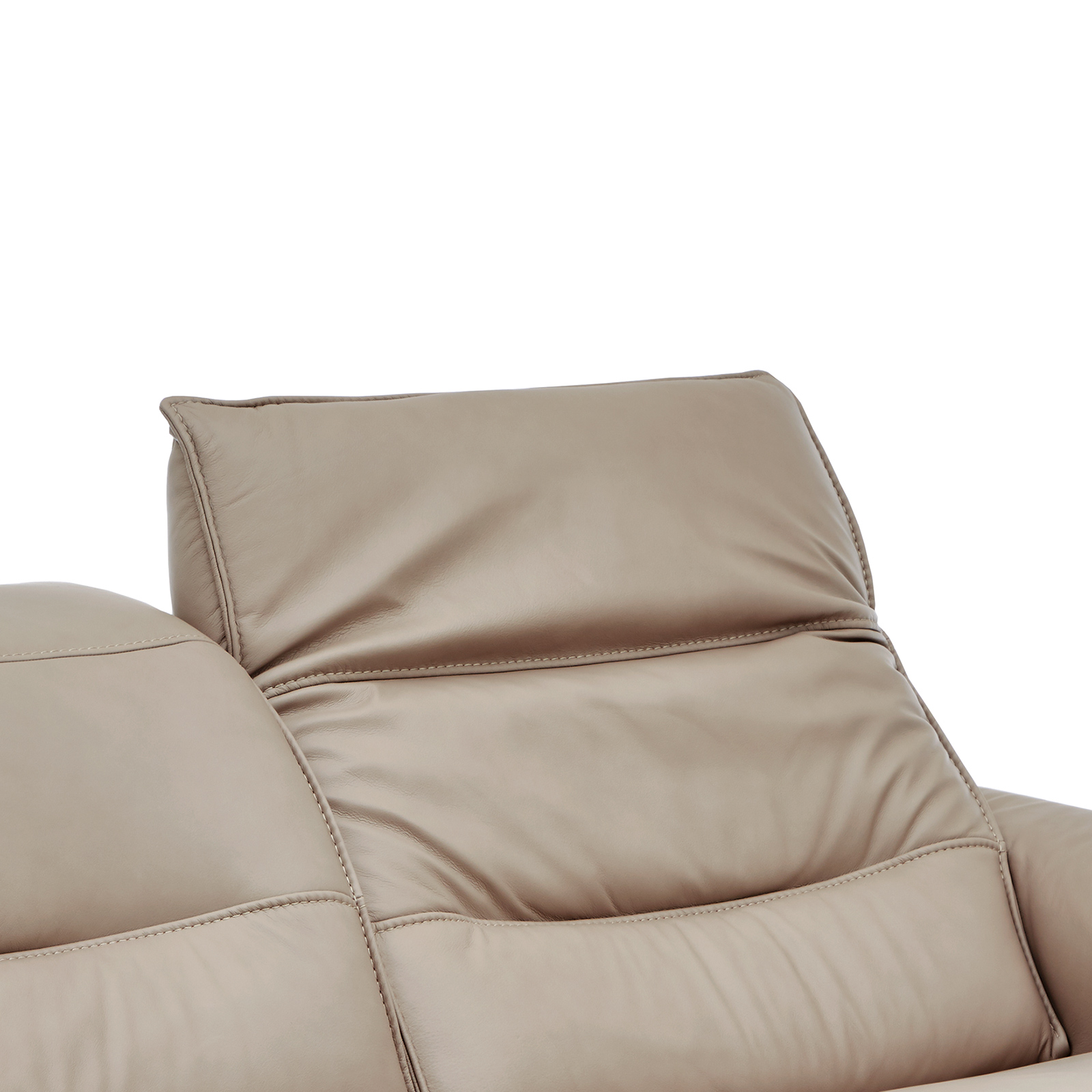 2,5-Sitzer-Ledersofa - pearl - Basismodell