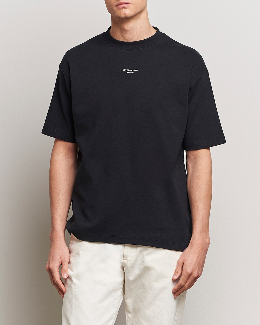 Drôle de Monsieur Classic Slogan T-Shirt Black