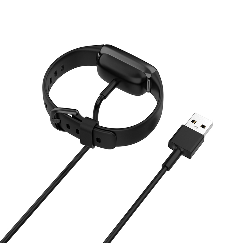 (1m) Fitbit Charge 6 / Charge 5 / Fitbit Luxe USB Ladegerät Dockingstation - Schwarz
