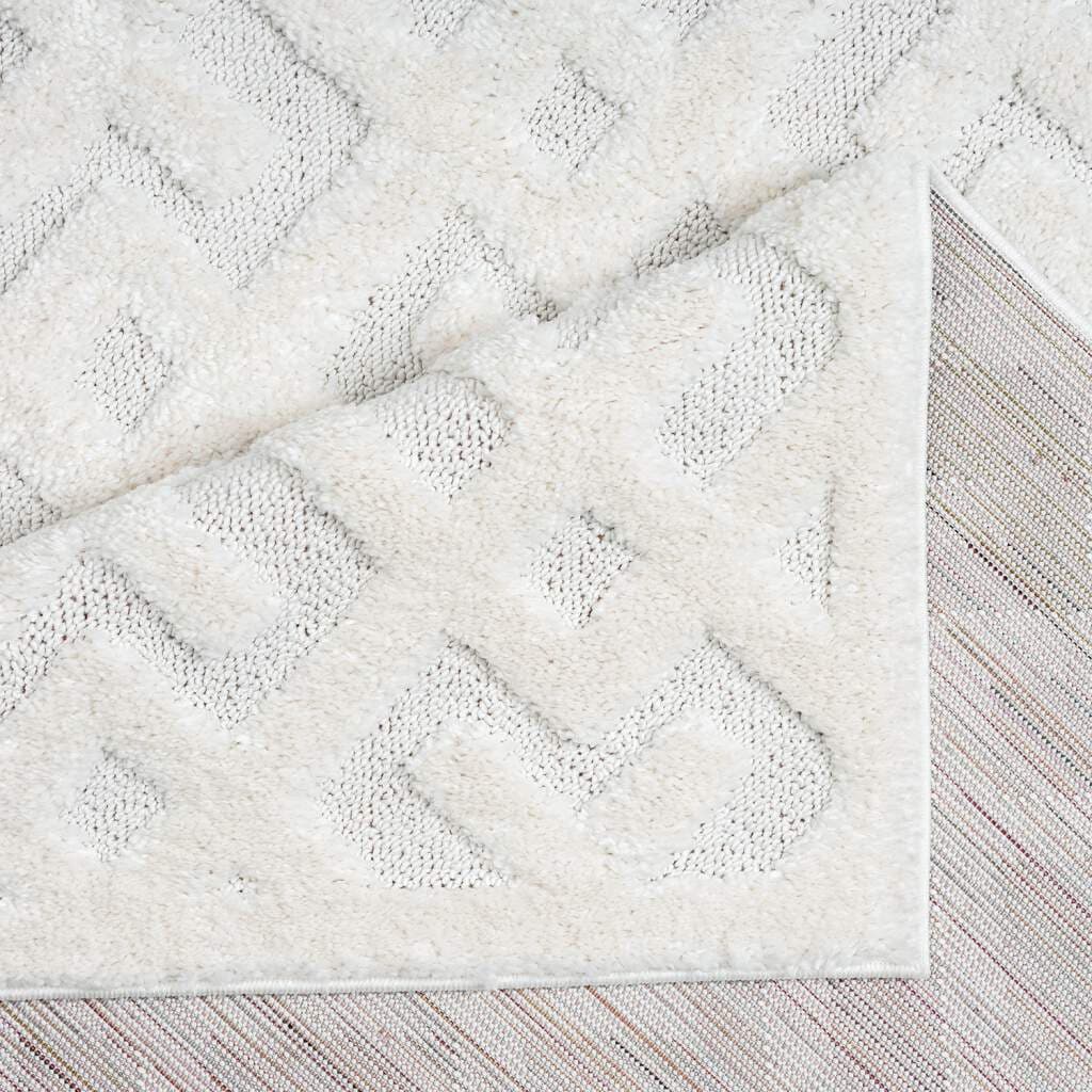 Carpet City Hochflor-Teppich »FOCUS737« rechteckig 20 mm Höhe Boho-Teppich, Hochtief-Muster/ 3D-Effekt, für Wohnzimmer, Schlafzimmer