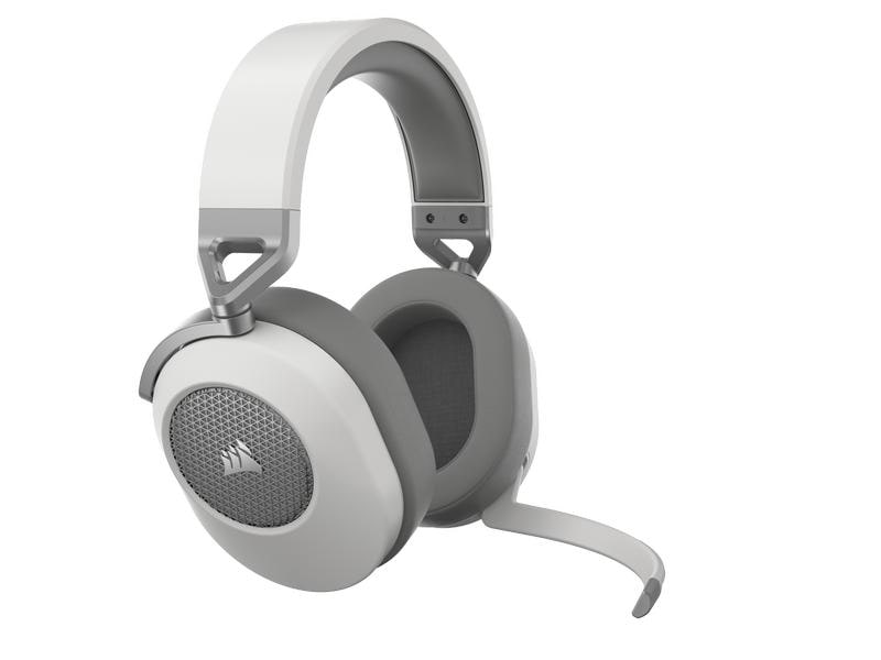 Corsair Headset HS65 Wireless Weiss Kabellosses Gaming Headset mit Surround Sound
