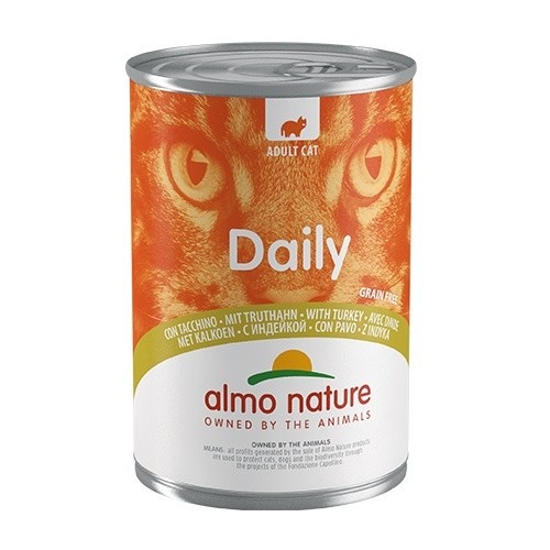 Almo Nature Adult Daily Menu Peru em lata, 400 g, para gatos.