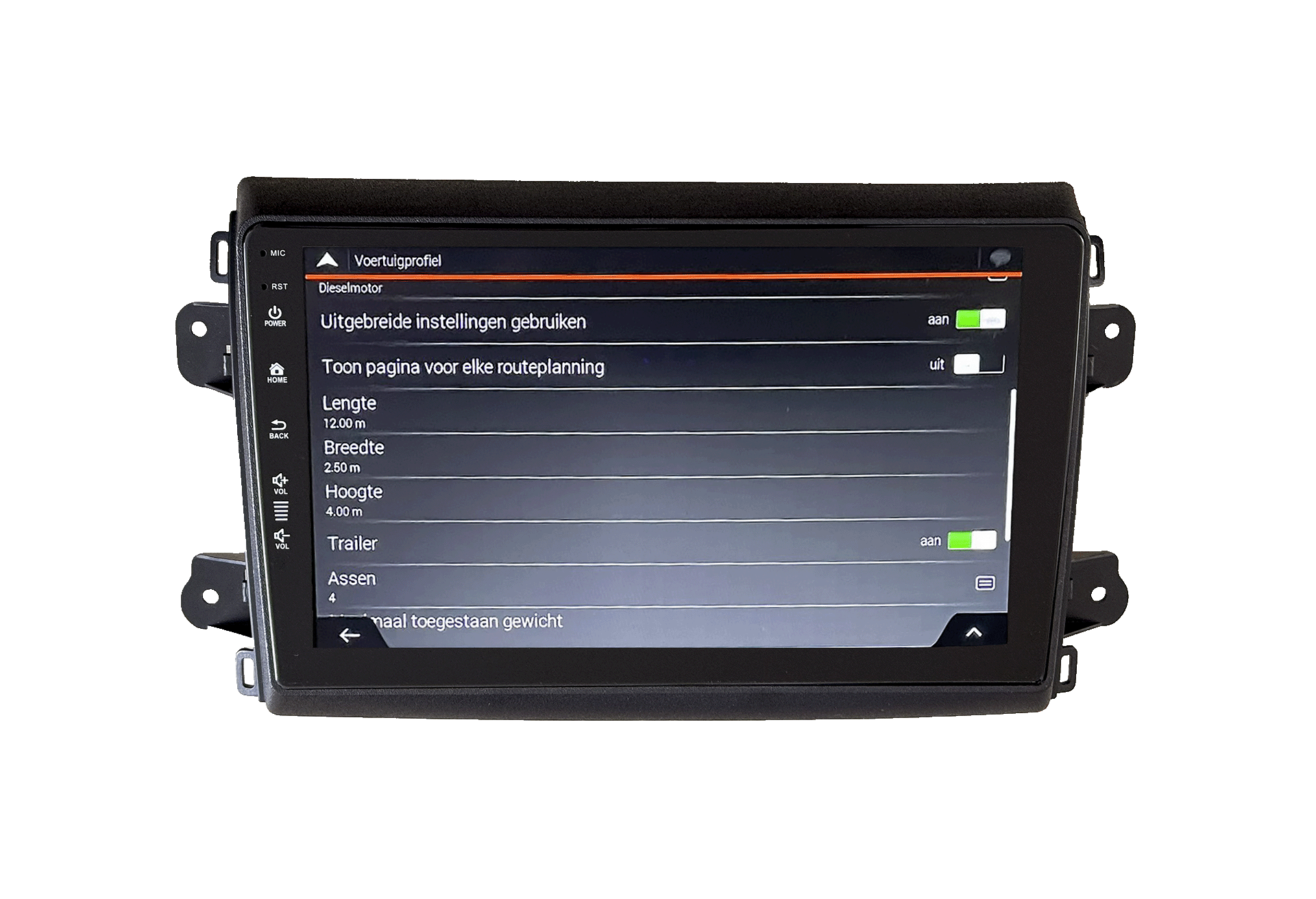 BergGPS FD-9000-F8 - 9-inch Fiat Ducato Radio camper navigatie