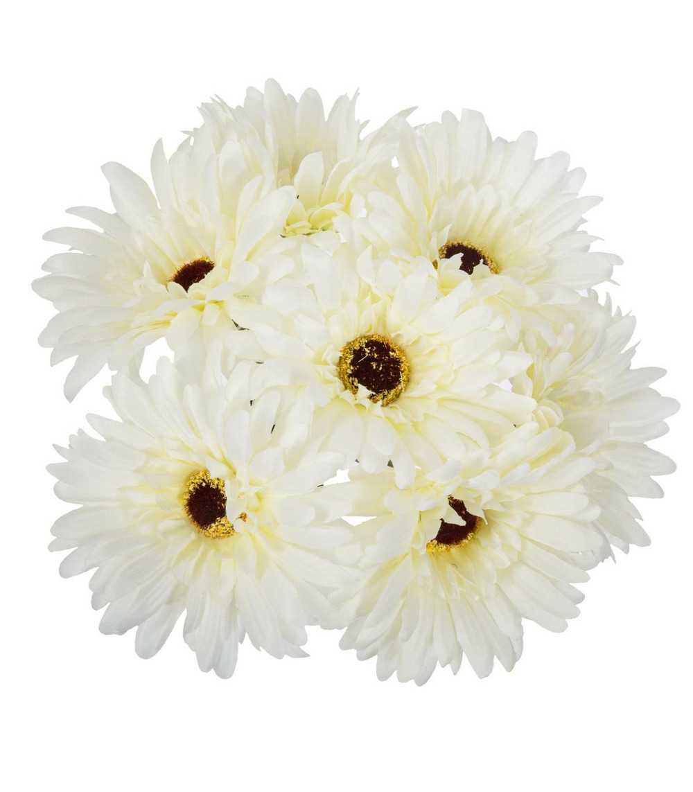 Bouquet de fleurs artificielles 7 gerberas d. 17 x h. 26 cm