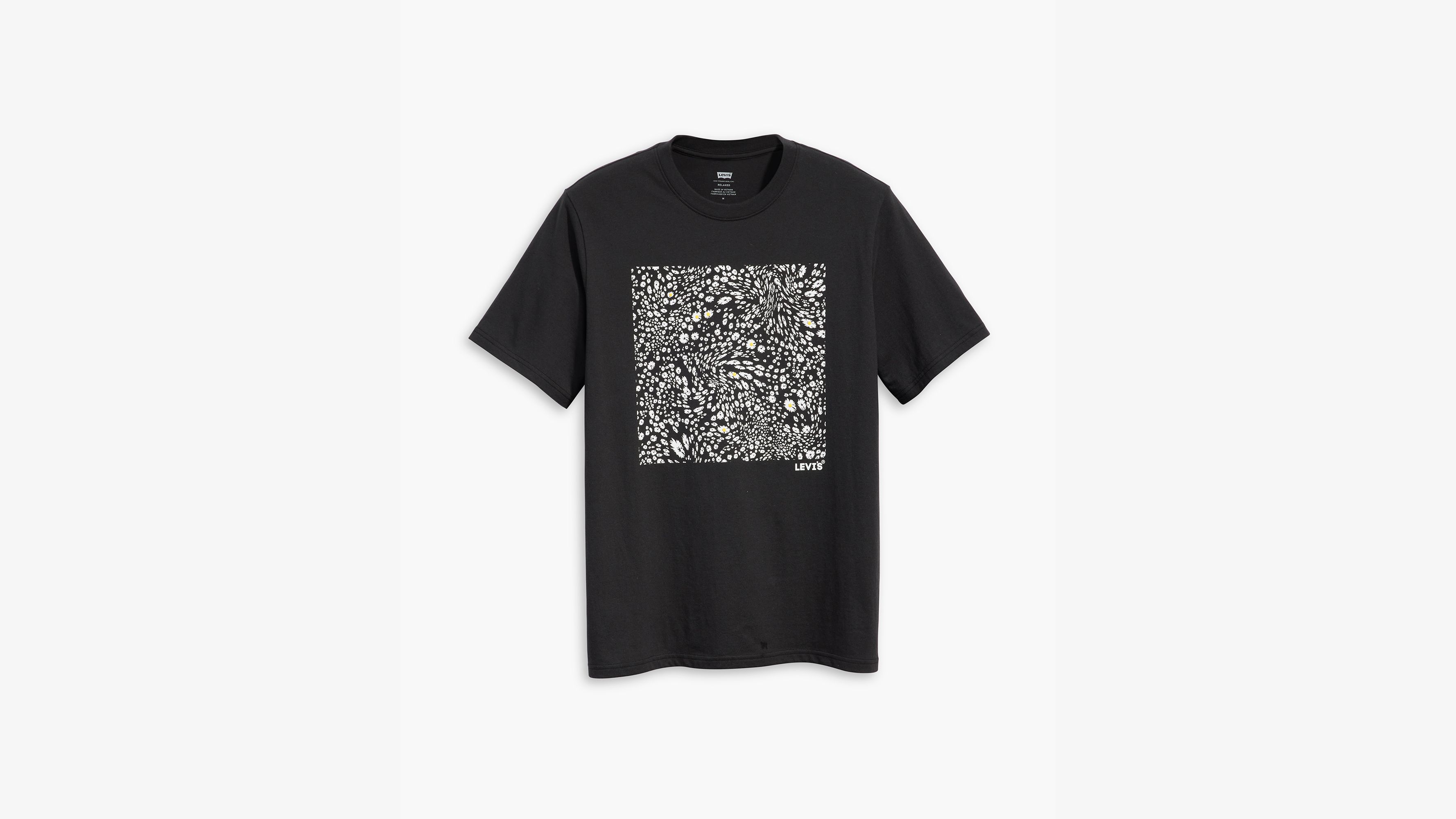 T-shirt graphique Relaxed - Headline Floral Caviar - Noir