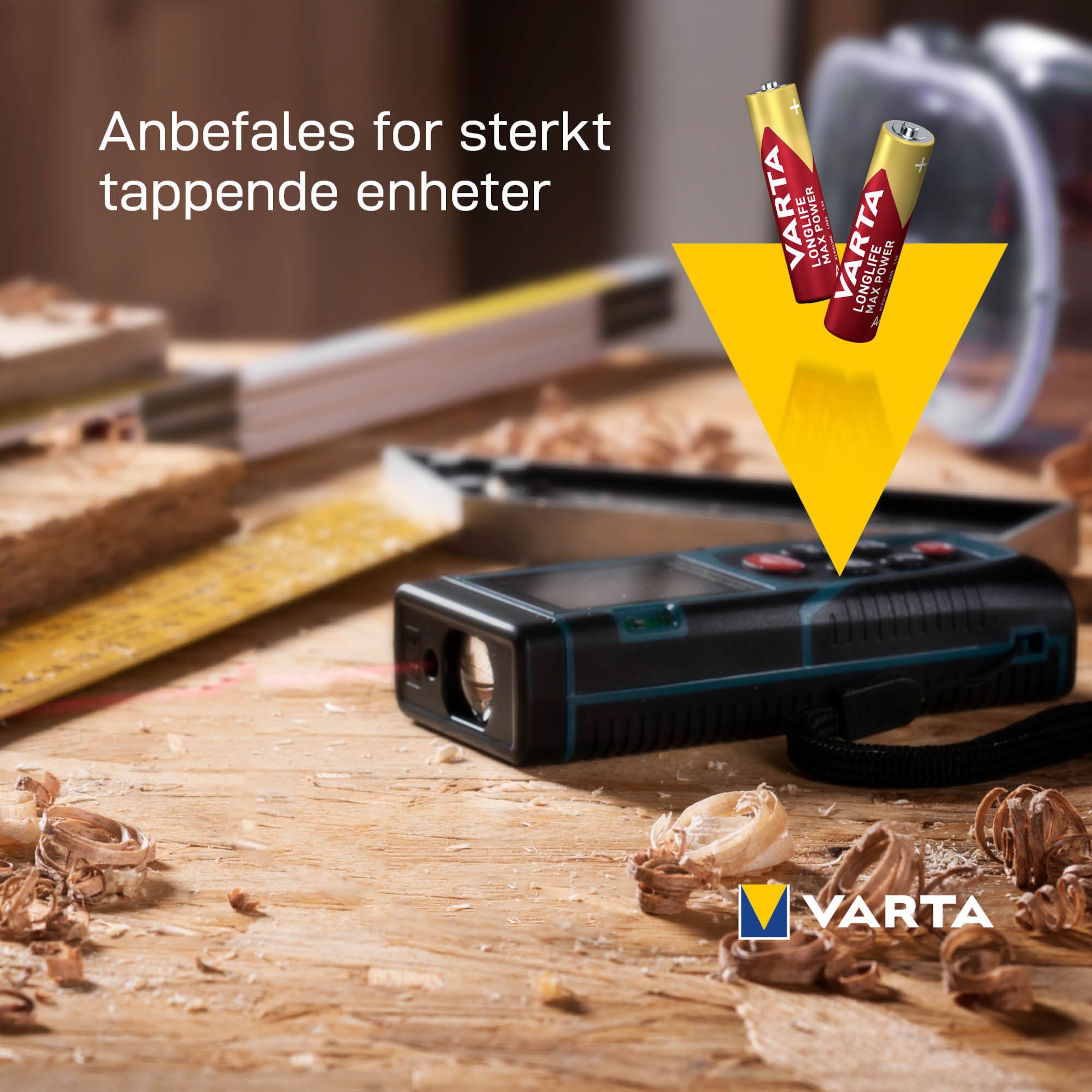 Varta Longlife Max Power AAA-batterier 8-pk.