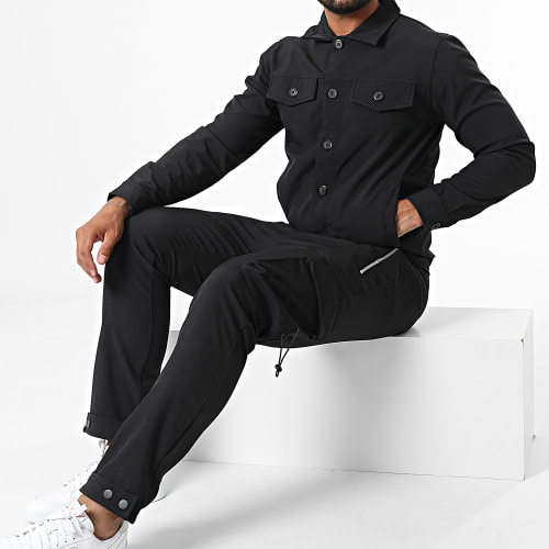 Ensemble Veste Et Pantalon Cargo AJ-8017-8012 Noir