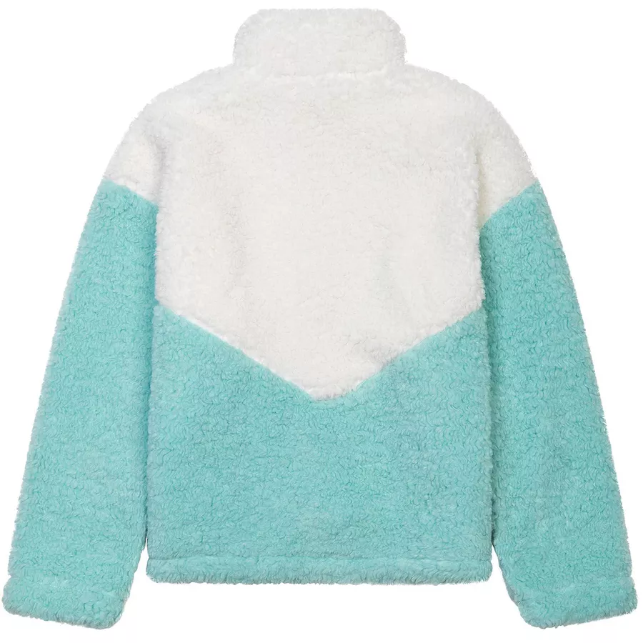MINOTI Sweatjacke im Teddylook WeißGrün