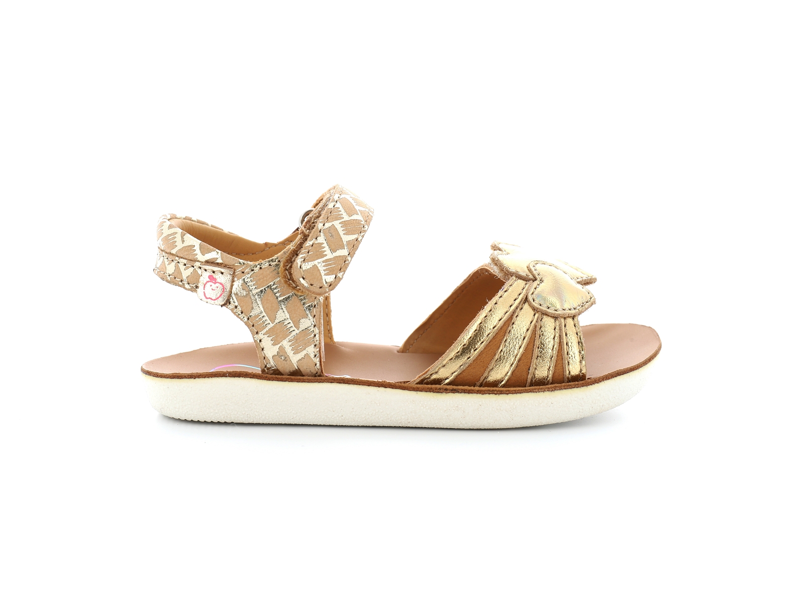 Shoopom-GOA HEART Cuir Miel or